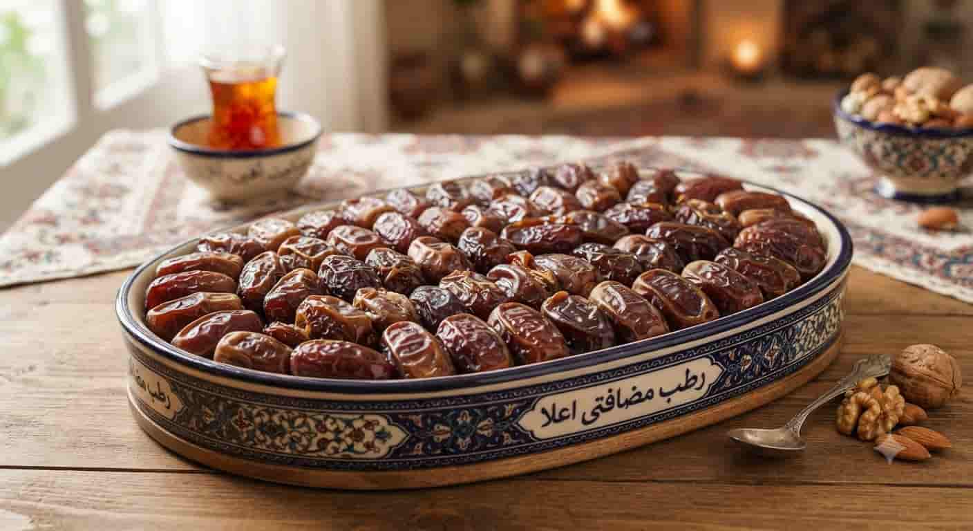 خرما مضافتی رطب با بافتی آبدار و حس خوشایند در هر دانه